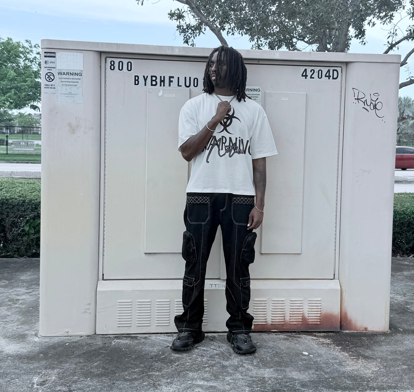 “Warning Notice” White Tee