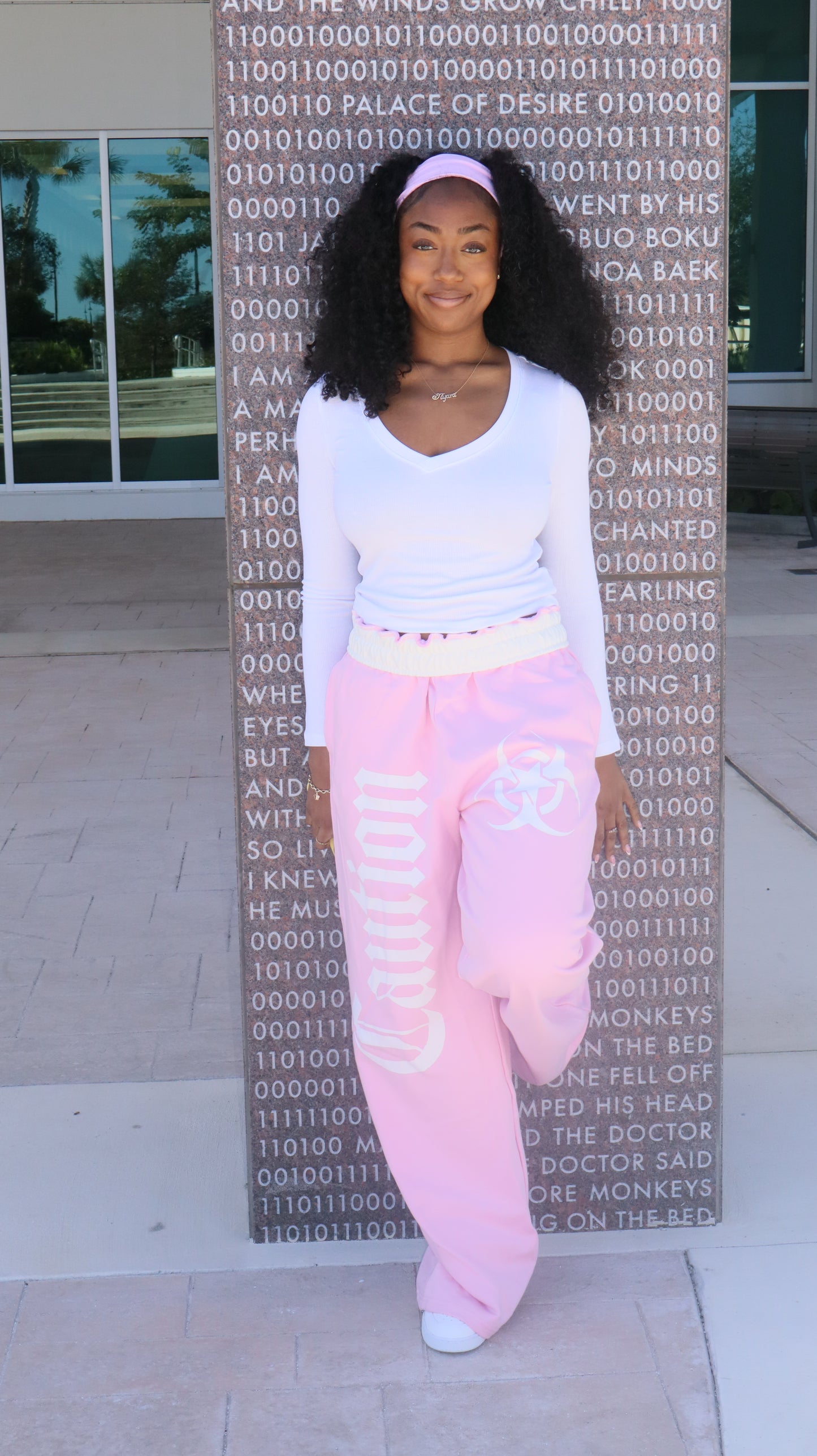 “WARNING LABEL”HEAVYWEIGHT SWEATS-PINK