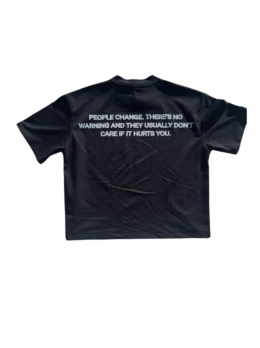 “Warning Notice” Black Tee