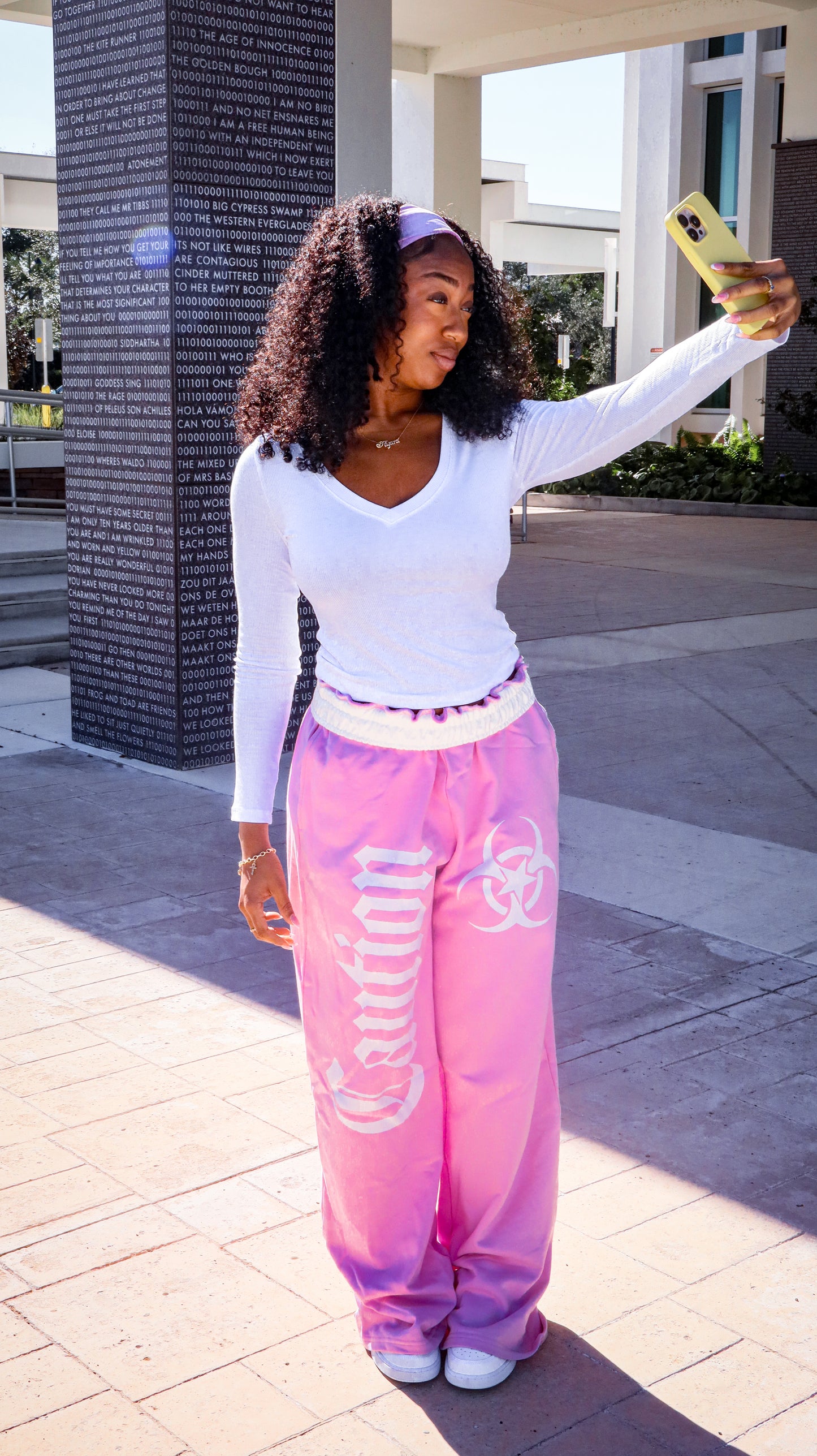 “WARNING LABEL”HEAVYWEIGHT SWEATS-PINK